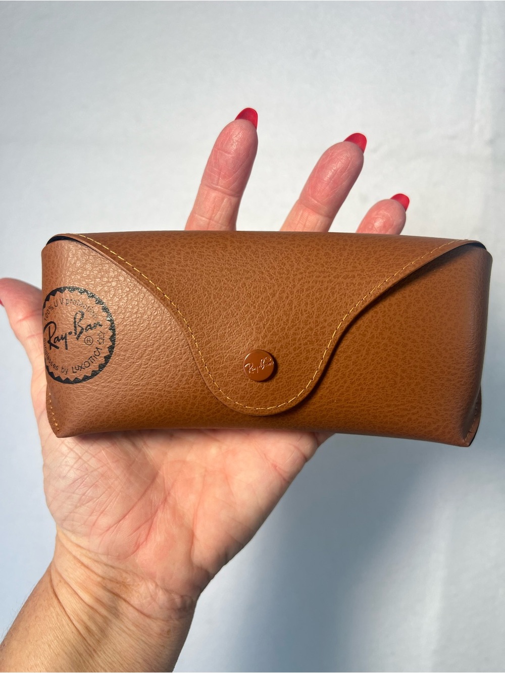 Official Ray Ban Case Brown Leather Sunglasses Glasses Authentic- Case Only